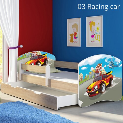  Otro&scaron;ka postelja ACMA z motivom, stranska sonoma + predal 160x80 cm 03 Racing Car Cene