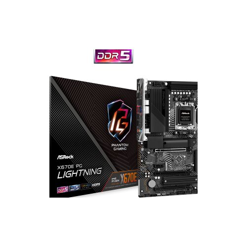 AsRock MB X670E PG LIGHTNINGAMD X670;AM5;4xDDR5RAID;HDMI,DP;ATX Slike