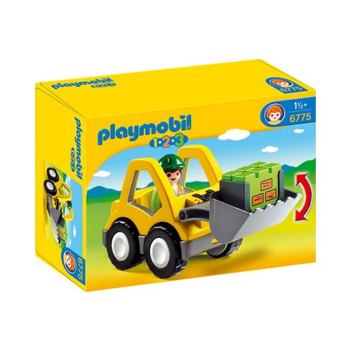 Playmobil PREDNJI UTOVARIVAČ 1.2.3 S POMIČNIM KOPAČEM 6775 Cene