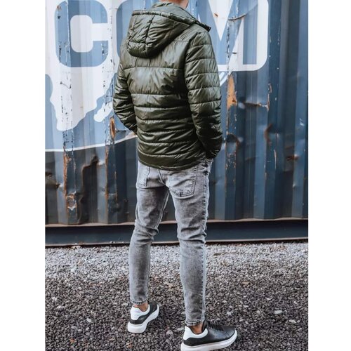 DStreet Men&amp;#039;s quilted transitional green jacket TX4261 Slike