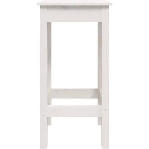  Barske stolice 2 kom bijela 40 x 40 x 78 cm od masivne borovine Slike