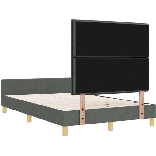  Krevet od tamno sive tkanine 120x200 cm Slike
