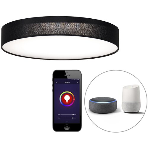 Calex Pametna stropna svetilka črna 40 cm z LED RGB - Taiko Cene