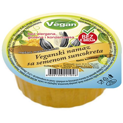  Veganski namaz sa semenom suncokreta, 50g Slike