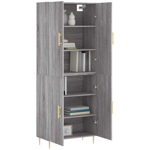  Visoka komoda siva sonome 69,5x34x180 cm od konstruiranog drva Slike