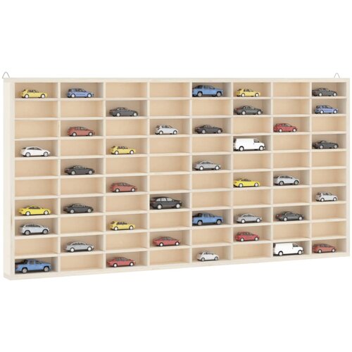 vidaXL Stenska razstavna omarica z 80 predelki 80x4,5x40,5 cm Cene