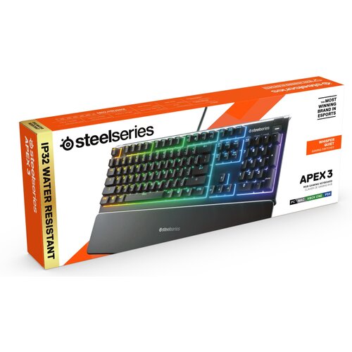 Steel Series Apex 3 US gamer tipkovnica, crna Slike