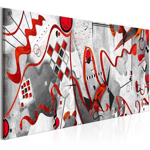  Slika - Red Ribbons (1 Part) Wide 100x45 Slike