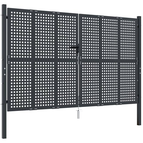  Vrtna vrata antracit boje 300x175 cm čelik Slike
