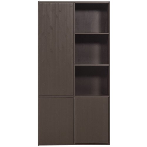 WOOOD Temno rjava modularna omarica iz masivnega bora 108x215 cm Meggy &amp;ndash; Slike