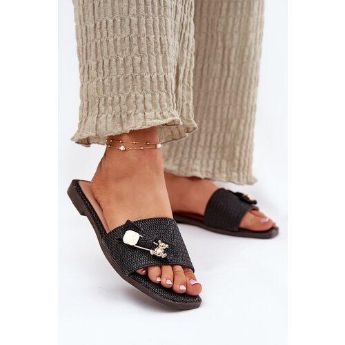 Boto Ladies Flat Heel Sandals With Bow Black Sallariela Cijene