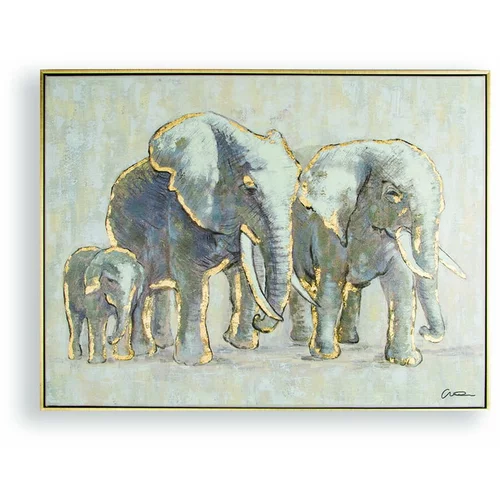 Graham & Brown Ročno slikana slika Elephant Family , 80 x 60 cm