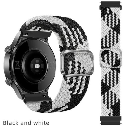 INF Najlonski pa&scaron;ček za uro s črno zaponko Black+White 22 mm, (21624589) Cene
