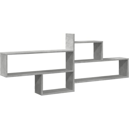  Zidna polica siva boja betona 167,5x18x68 cm konstruirano drvo Slike