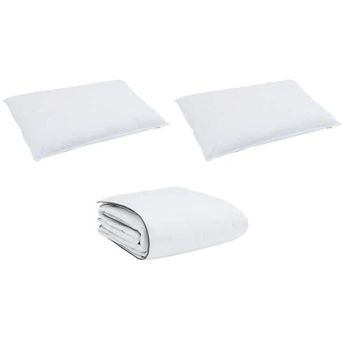 vidaXL Komplet odej z blazino 3 pcs Bela Mikrofibra in bombaž, (5000065339) Cene