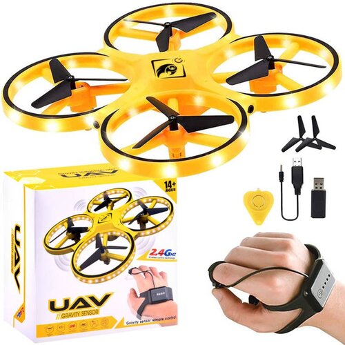  Dron Quadracopter upravljanje rukavicom žuti Cijene