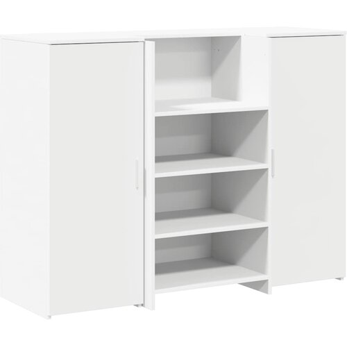  Recepcijski stol bijeli 135x50x103,5 cm izrađeno drvo Slike
