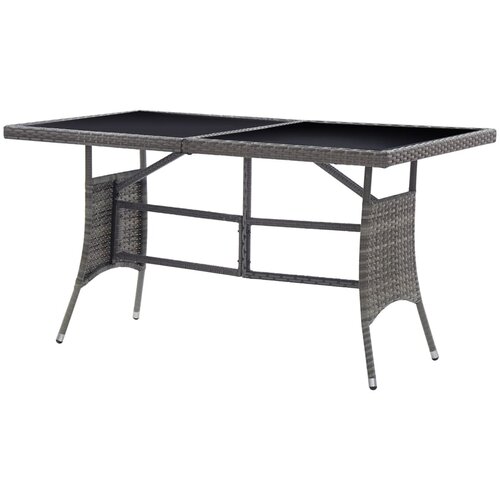  Vrtni stol sivi 140 x 80 x 74 cm od poliratana Slike