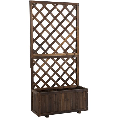 HOMESTAR Dvignjena vrtna greda z mrežo 72,5x31,5x149,5 cm rjava, (5000228434) Slike