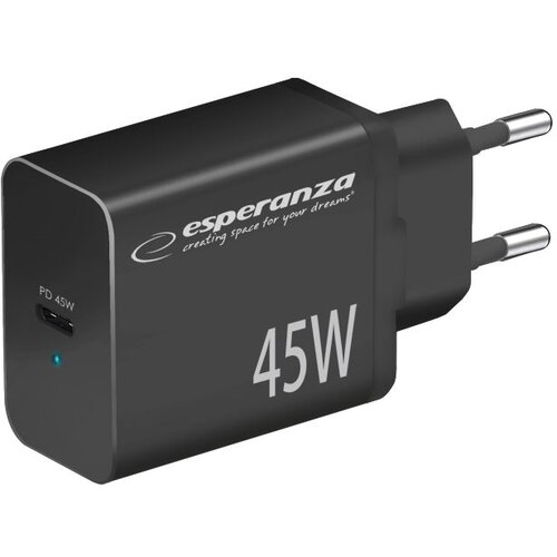Esperanza EZC108K mains charger 45W Black Slike