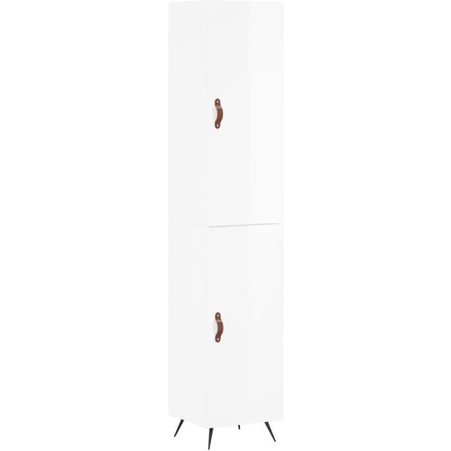 Maison Chic Visoka omara - Komoda - Predalnik visok sijaj bela 34,5x34x180 cm inženirski les, (21721037) Cene