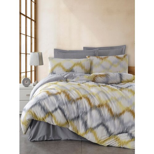 Lessentiel Maison komplet posteljine beat, 200x220 cm, sivo-žuti Cene