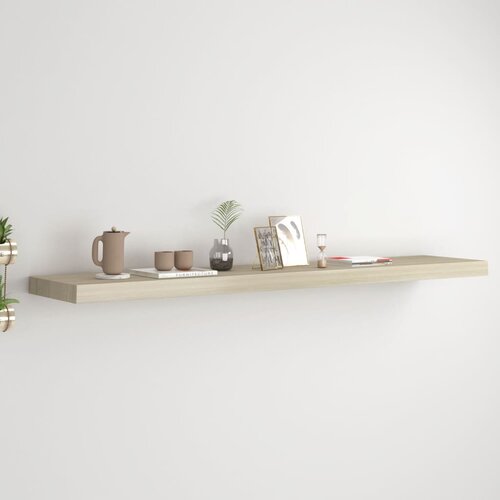 VidaXL Stenska polica barva hrasta 120x23,5x3,8 cm MDF Slike