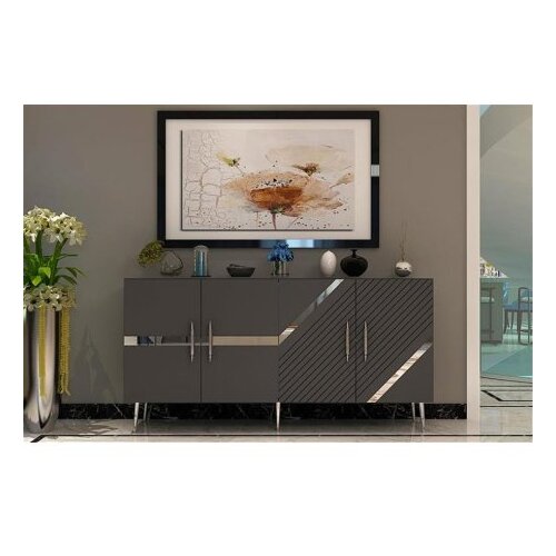 Hanah home komoda fuga KB150 anthracite silver Cene