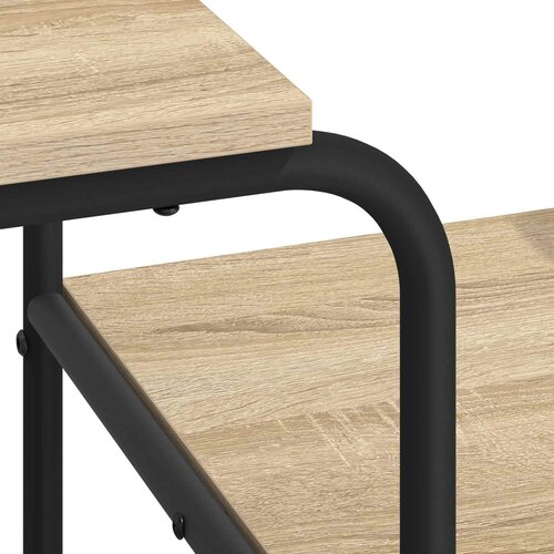  Stol s pohranom Hrast sonoma 131.5 x 50 x 75.5 cm Slike