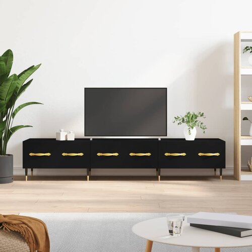 The Living Store TV omarica črna 150x36x30 cm inženirski les - TV Omarica, (21429848) Slike