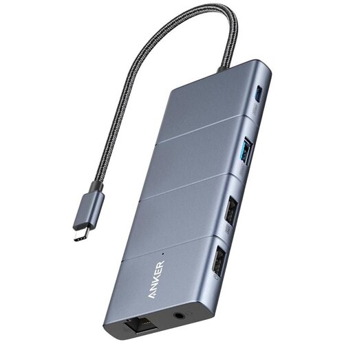 Anker Innovations A83880A1 interface hub USB Type-C 10000 Mbit /s Grey Slike