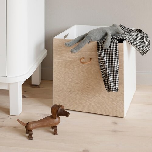 Oliver Furniture&amp;reg; komplet 2 lesenih &amp;scaron;katl za regal white/oak Slike