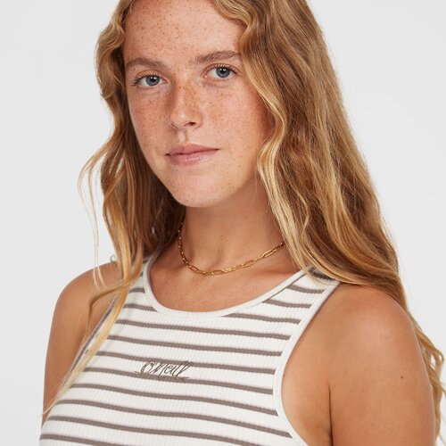 O&amp;#039;neill Jess Midi Rib Dress white yarn dye stripe Slike