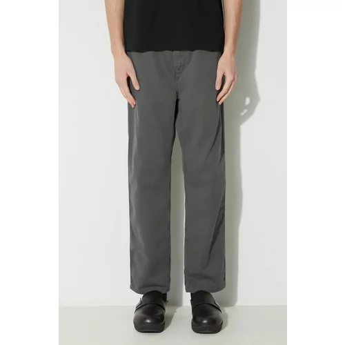 Carhartt WIP Pamučne hlače Flint Pant boja: siva, ravni kroj, I029919.1CKGD