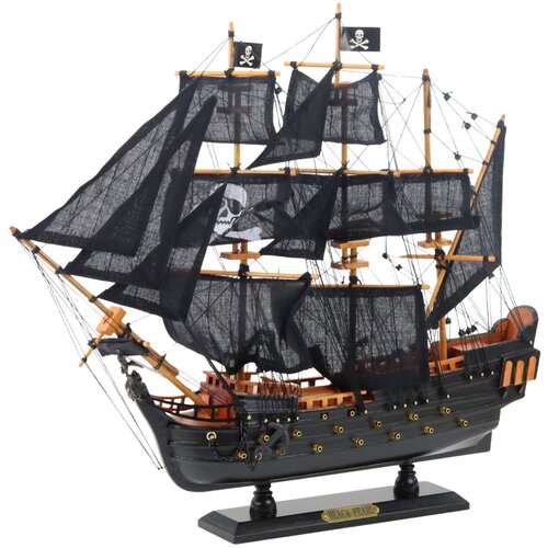 Lean Toys Zbirateljski model dekorativne jadrnice Črni biser 49x43cm Slike