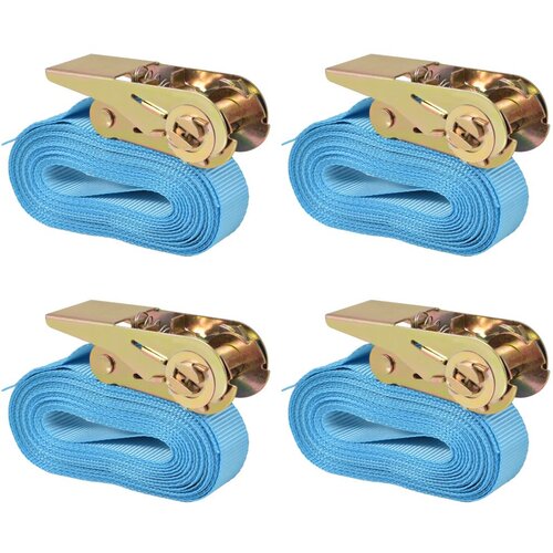 VidaXL Tovorni vezni trak 4 kosi 0,8 tone 6mx25 mm modri Slike