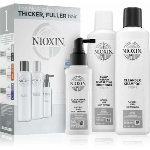 Nioxin System 1 Natural Hair Light Thinning darilni set za lomljive in izčrpane lase