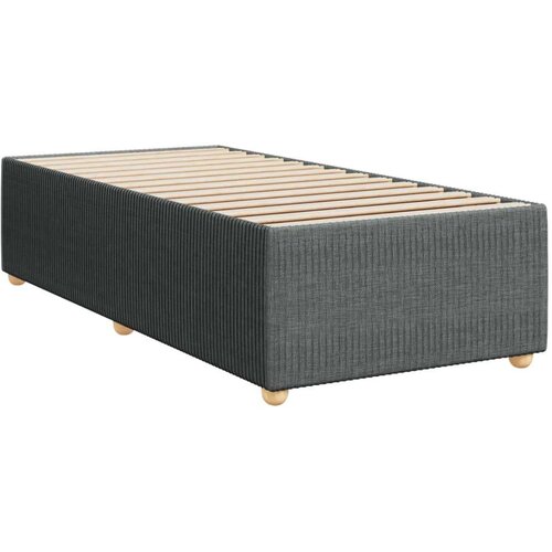 VidaXL Krevet s oprugama i madracem tamnosivi 90 x 190 cm od tkanine Slike