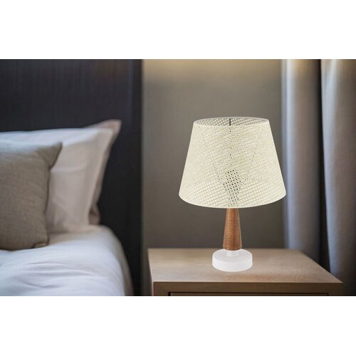 Opviq Stona lampa 302 Hazeran, 60 W, 43 cm, Bela Slike