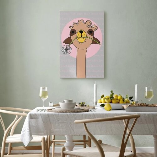  Slika - Happy Llama (1 Part) Vertical 80x120 Na talijanskom platnu Slike