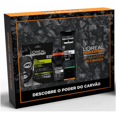 L´Oréal Paris Paketi parfumov Kohlenstoff-Set - Deodorant + Charcoal Sheet Mask + Dus Cene