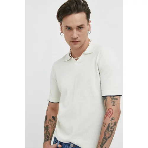 Only & Sons Polo majica za muškarce, boja: bež, glatki model