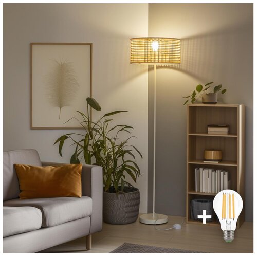  Brilagi - LED stojeća lampa CERIA 1xE27/40W/230V prečnik 25 cm bambus/bela Cene