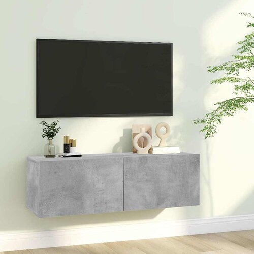 TV ormarić boja betona 100 x 30 x 30 cm od konstruiranog drva Cene