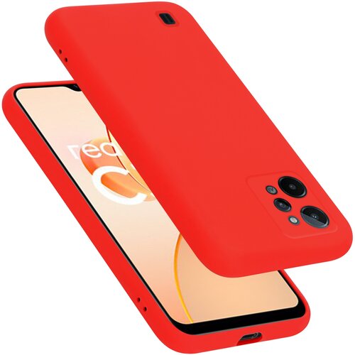 Cadorabo Ohi&scaron;je, združljiv z Realme v tekoči rdeči barvi - za&scaron;čitni pokrov iz fleksibilnega silikona TPU, (20694675) Cene