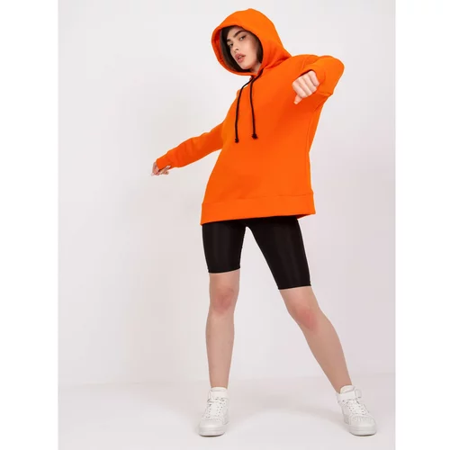 Fashion Hunters Tenerife orange women's sweatshirt with a hood