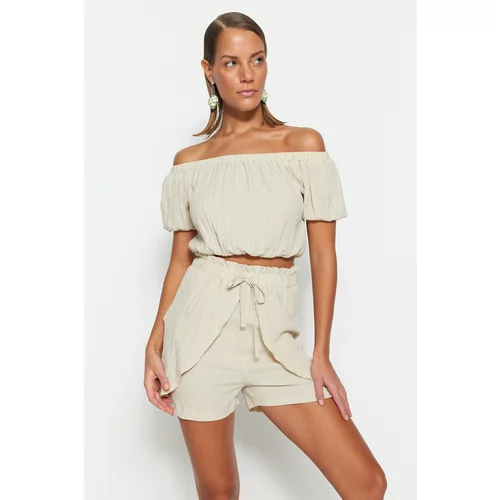 Trendyol Two-Piece Set - Ecru - Relaxed fit