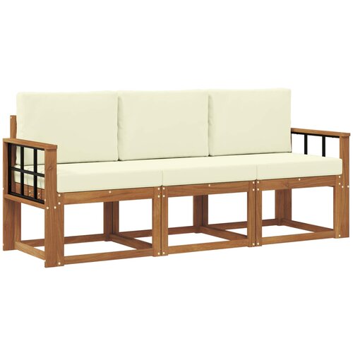  Set vanjskih sofa 3 kom. Prirodna i krem Cene