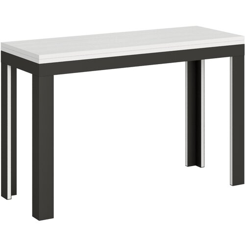 Itamoby &amp;nbsp; Linea Double (120/200x45/90) - bela, barva nog: antracit - preklopna jedilna miza, (20841809) Slike
