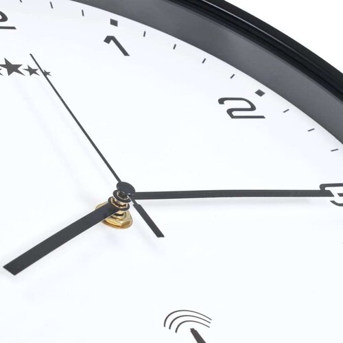 vidaXL Radijsko vodena stenska ura Quartz gibanje 31 cm bela in črna Cene